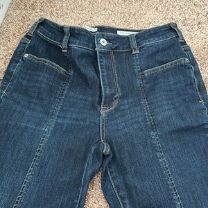 Pilcro Anthropologie Womens High Rise Boot Cut Crop 30” waist jeans